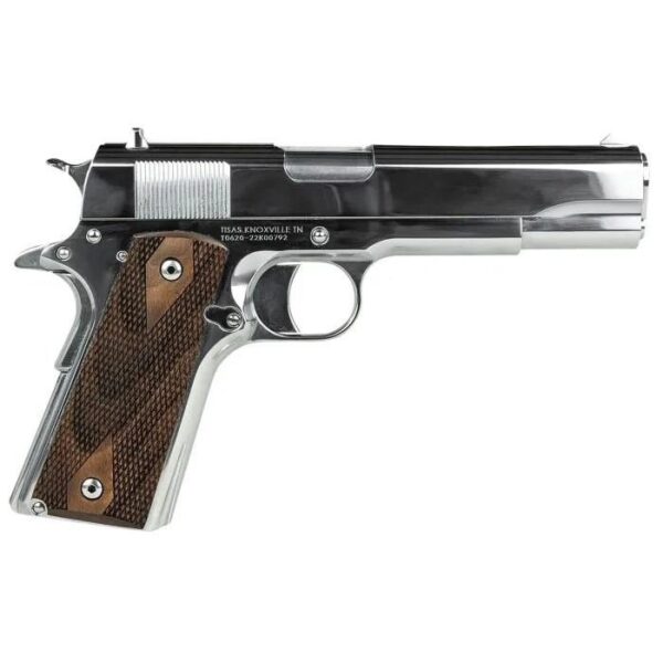 SDS Imports Tisas 1911A1 Regulator Handgun 38 Super or 9mm Luger 9rd Magazines(both Calibers) 5" Barrels Chrome Finish with Wood Grips - Precision Shot Firearms