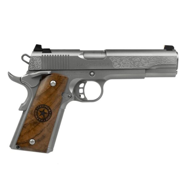 SDS Imports Tisas 1911 Republic of Texas Handgun 45 ACP 8rd Magazines (2) 5" Barrel Grey with Brown Grips - Precision Shot Firearms