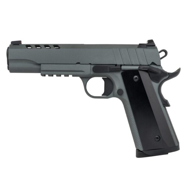 SDS Imports Tisas 1911 Nightstalker Handgun 10mm 8rd Magazines (2) 5" Barrel Grey with Black Grips and Night Sights - Precision Shot Firearms