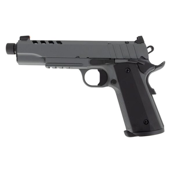 SDS Tisas 1911 Night Stalker SF 10 Handgun 10mm 8rd Magazine 5" Threaded Barrel Cerakote Grey with Black Grips - Precision Shot Firearms