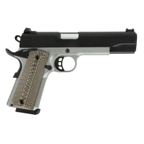 SDS Imports Tisas 1911 D10 FO Handgun 10mm 8rd Magazines (2) 5" Barrel Black Slide with Stainless Steel Frame - Precision Shot Firearms