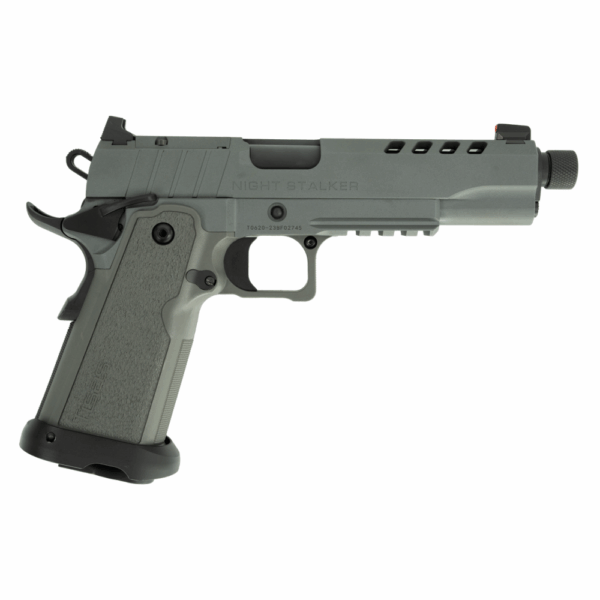 SDS Imports Tisas 1911 Night Stalker SF DS9 Handgun 9mm Luger 17rd Magazines (2) 5" Threaded Barrel Grey Optic Ready - Precision Shot Firearms