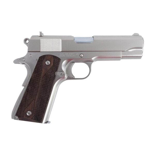 Tisas 1911 Tank Commander Handgun 9mm Luger 9rd Magazines (2) 4.25" Barrel Nickel - Precision Shot Firearms