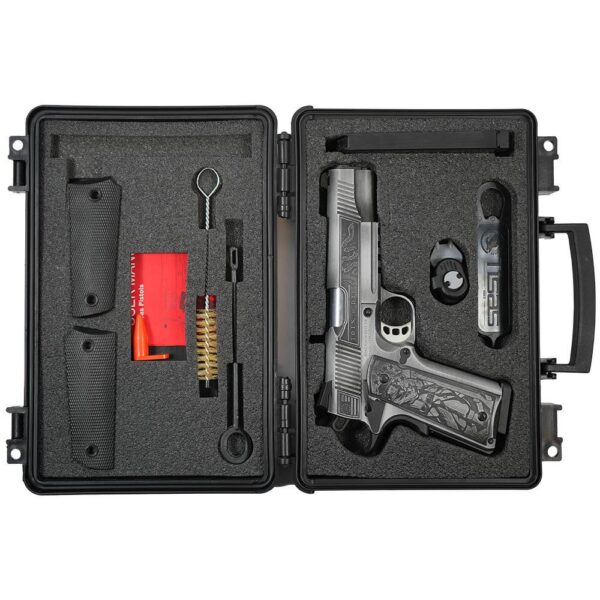 SDS Imports Tisas Exclusive "Liberty or Death" 1911 Duty SS45R Handgun .45 ACP 8rd Magazine 5" Barrel Stainless Steel w/Rail - Precision Shot Firearms