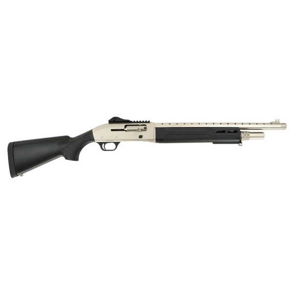 Tokarev T300M A1 Shotgun 12ga 3" Chamber 5rd Capacity 18.5" Barrel Black Stock with Nickel Finish - Precision Shot Firearms