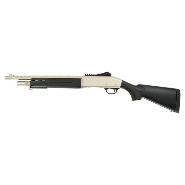 Tokarev T300M A1 Shotgun 12ga 3" Chamber 5rd Capacity 18.5" Barrel Black Stock with Nickel Finish - Precision Shot Firearms