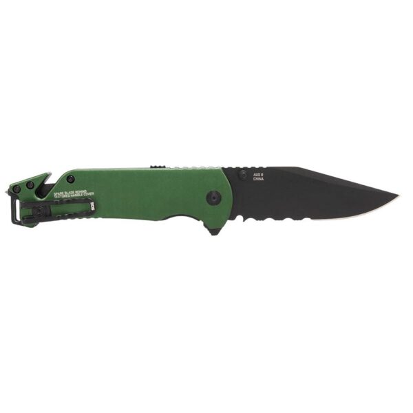 SOG Knives Escape 2.0 Folding Knife 3-2/5" Semi Serrated Clip Point Blade OD Green Blister - Precision Shot Firearms