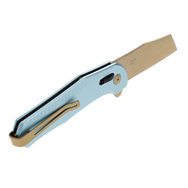 SOG Knives Diverge XR Folding Knife 3" Sheepsfoot Blade Gold and Light Blue Blister Pack - Precision Shot Firearms