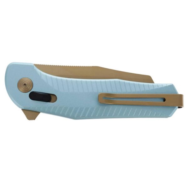 SOG Knives Diverge XR Folding Knife 3" Sheepsfoot Blade Gold and Light Blue Blister Pack - Precision Shot Firearms