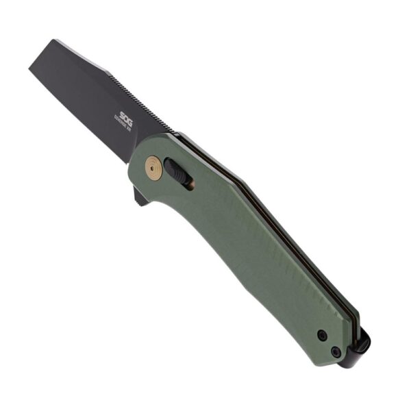 SOG Knives Diverge XR Folding Knife 3" Sheepsfoot Blade Black and Forest Green Blister Pack - Precision Shot Firearms