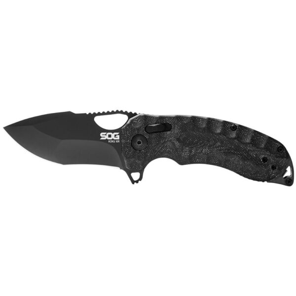 SOG Kiku XR Folding Knife 3" Tanto Blade Black - Precision Shot Firearms