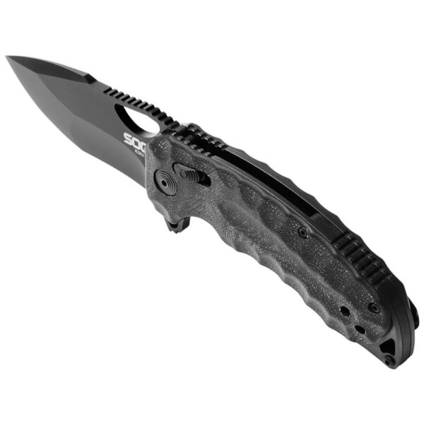 SOG Kiku XR Folding Knife 3" Tanto Blade Black - Precision Shot Firearms
