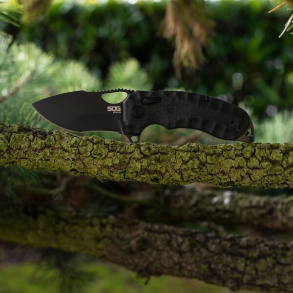 SOG Kiku XR Folding Knife 3" Tanto Blade Black - Precision Shot Firearms