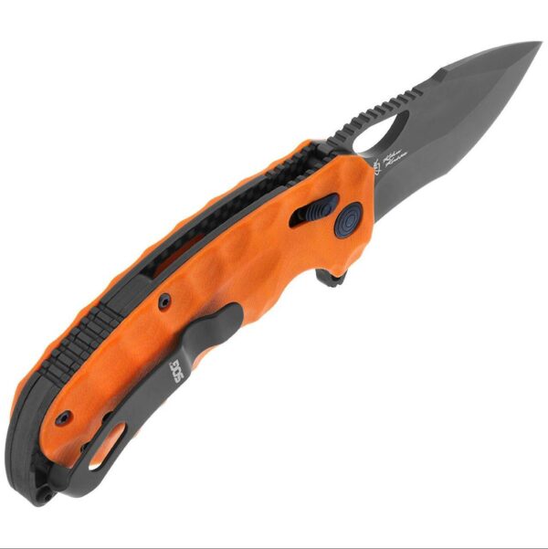 SOG Kiku XR LTE Blaze Orange Knife 3.02" Blade Orange - Precision Shot Firearms