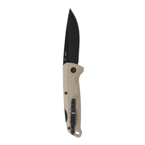 SOG Knives Adventurer LB Folding Knife 3" Drop Point Blade FDE - Precision Shot Firearms