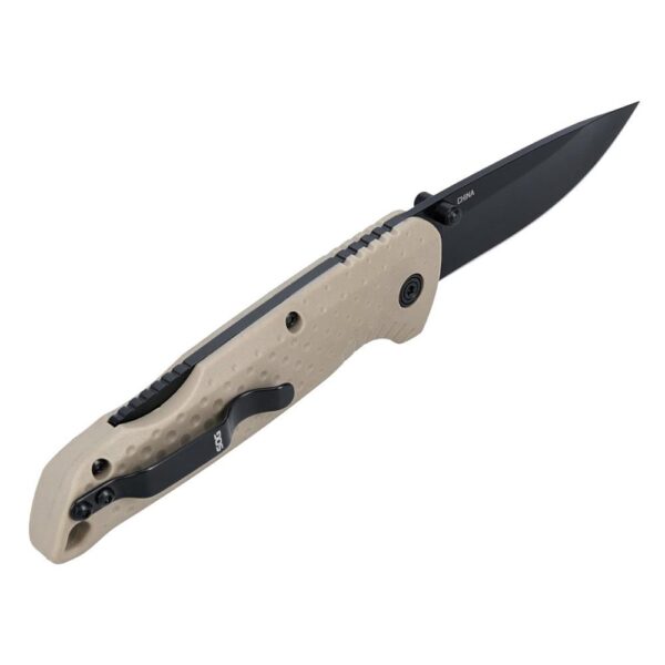 SOG Knives Adventurer LB Folding Knife 3" Drop Point Blade FDE - Precision Shot Firearms