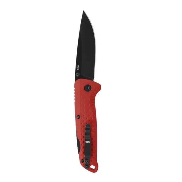 SOG Knives Adventurer LB Folding Knife 3" Drop Point Blade Red - Precision Shot Firearms