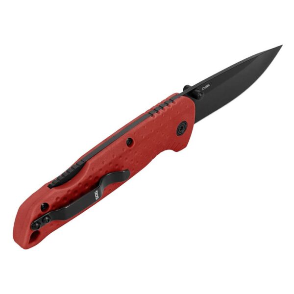 SOG Knives Adventurer LB Folding Knife 3" Drop Point Blade Red - Precision Shot Firearms
