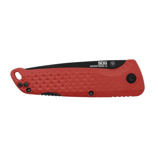 SOG Knives Adventurer LB Folding Knife 3" Drop Point Blade Red - Precision Shot Firearms