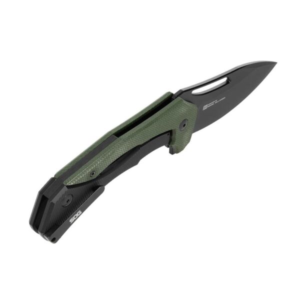 SOG Knives Bulwark FLK Folding Knife 3" Drop Point Blade OD Green Presentation Box - Precision Shot Firearms