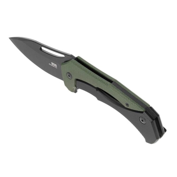 SOG Knives Bulwark FLK Folding Knife 3" Drop Point Blade OD Green Presentation Box - Precision Shot Firearms