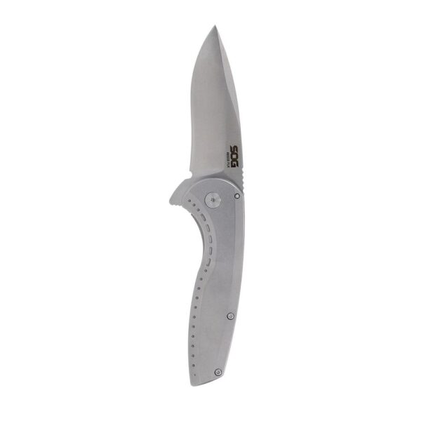 SOG Knives Aegis FLK 2.0 Folding Knife 3-1/4" Drop Point Blade Silver Blister - Precision Shot Firearms