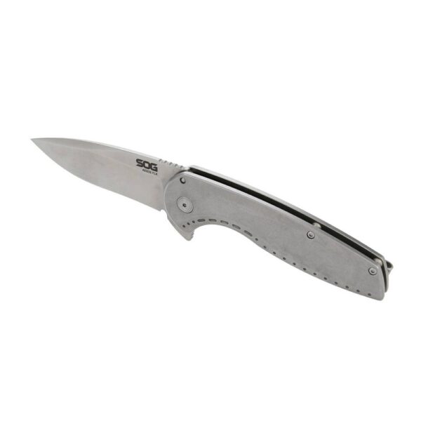 SOG Knives Aegis FLK 2.0 Folding Knife 3-1/4" Drop Point Blade Silver Blister - Precision Shot Firearms