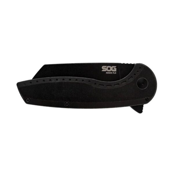 SOG Knives Aegis FLK 2.0 Folding Knife 3-1/4" Wharncliffe Blade Black Blister - Precision Shot Firearms