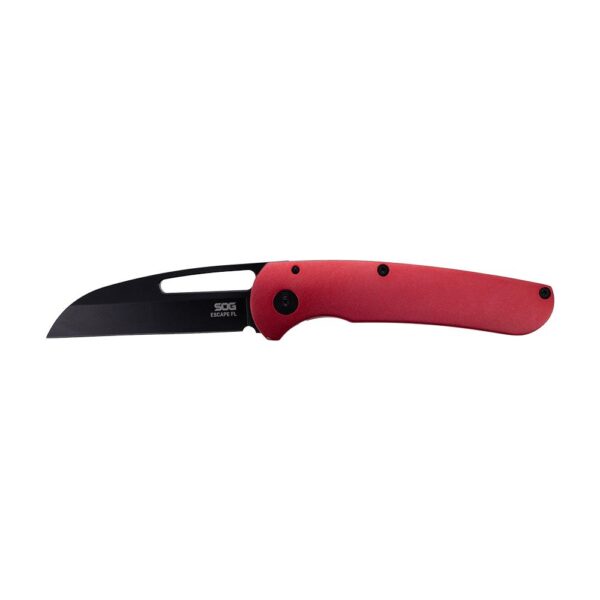 SOG Knives Escape FL Folding Knife 3" Sheepsfoot Blade Red Black - Precision Shot Firearms