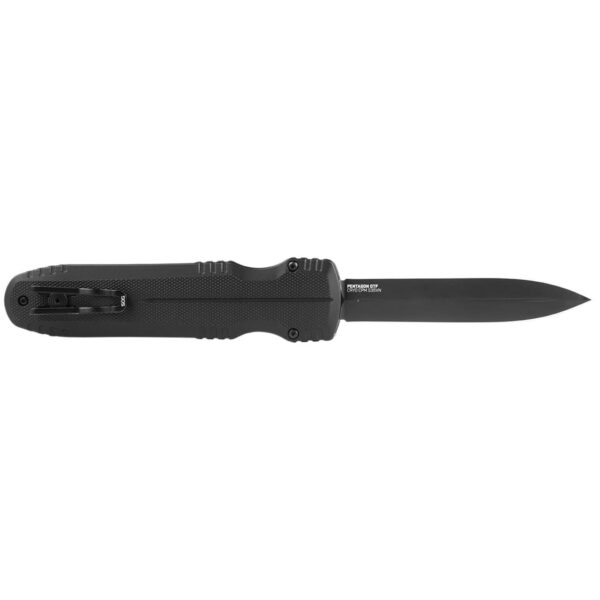SOG Pentagon OTF Blackout Knife 3.79" Blade Black - Precision Shot Firearms