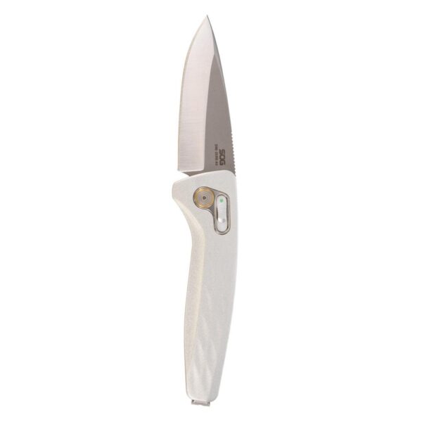 SOG Knives One-Zero AU Folding Knife 3-1/10 Drop Point Blade Silver Chrome - Precision Shot Firearms