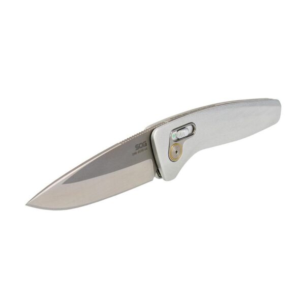 SOG Knives One-Zero AU Folding Knife 3-1/10 Drop Point Blade Silver Chrome - Precision Shot Firearms