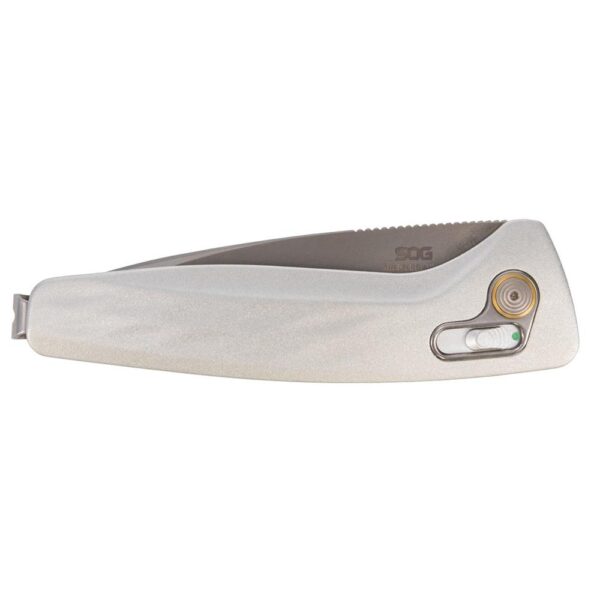 SOG Knives One-Zero AU Folding Knife 3-1/10 Drop Point Blade Silver Chrome - Precision Shot Firearms