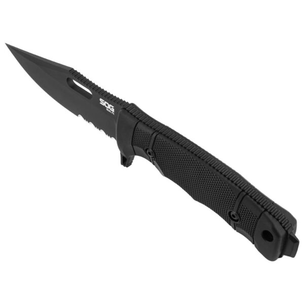 SOG SEAL FX Clip Point Knife 4.30" Blade Partially Serrated Black - Precision Shot Firearms