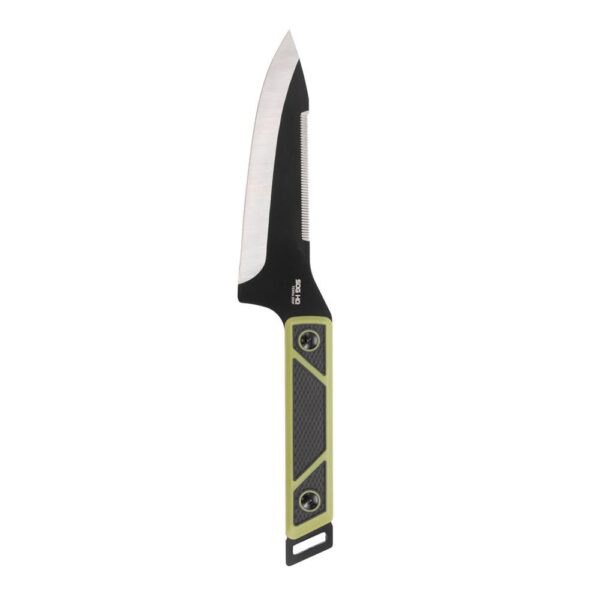 SOG Knives Terragrip Camp Knife 6-7/10" Drop Point Blade Black Green - Precision Shot Firearms