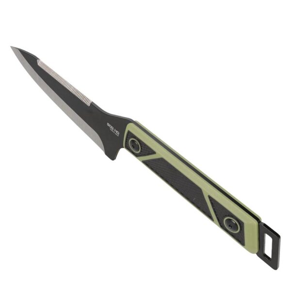 SOG Knives Terragrip Camp Knife 6-7/10" Drop Point Blade Black Green - Precision Shot Firearms