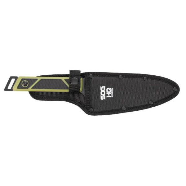 SOG Knives Terragrip Camp Knife 6-7/10" Drop Point Blade Black Green - Precision Shot Firearms