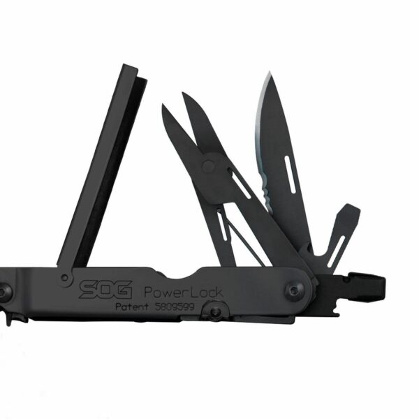 SOG Powerlock Scissors Black Multi-Tool with Nylon Pouch - Precision Shot Firearms