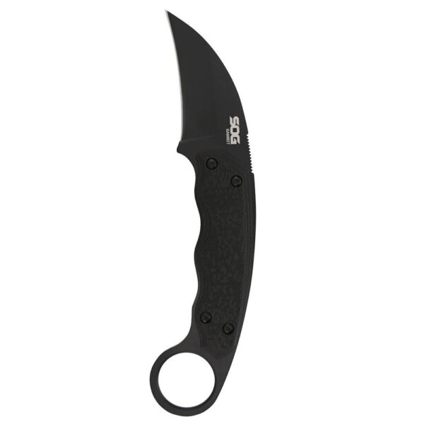 SOG Gambit Blackout Fixed Knife 2-3/5" Sheepsfoot Blade Black - Precision Shot Firearms