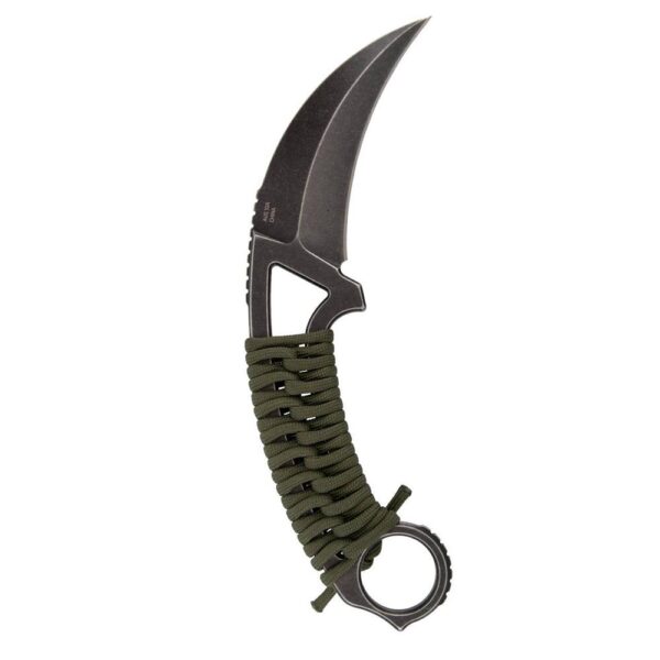SOG Gambit XL Fixed Knife 4" Karambit Blade OD Green Box - Precision Shot Firearms