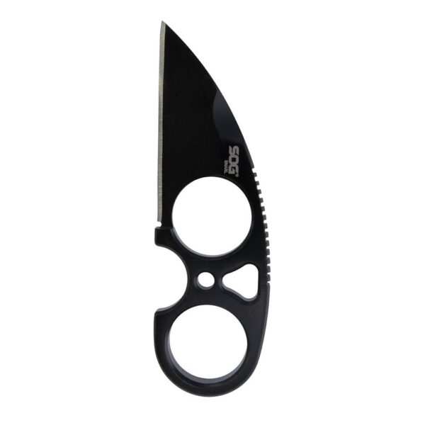 SOG Knives Snarl Blackout Fixed Blade Knife 2.3" Sheepsfoot Blade Black Blister - Precision Shot Firearms