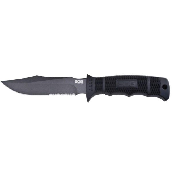 SOG Seal Pup Fixed Blade Knife 4-3/4" Clip Point Blade Black with Nylon Sheath - Precision Shot Firearms