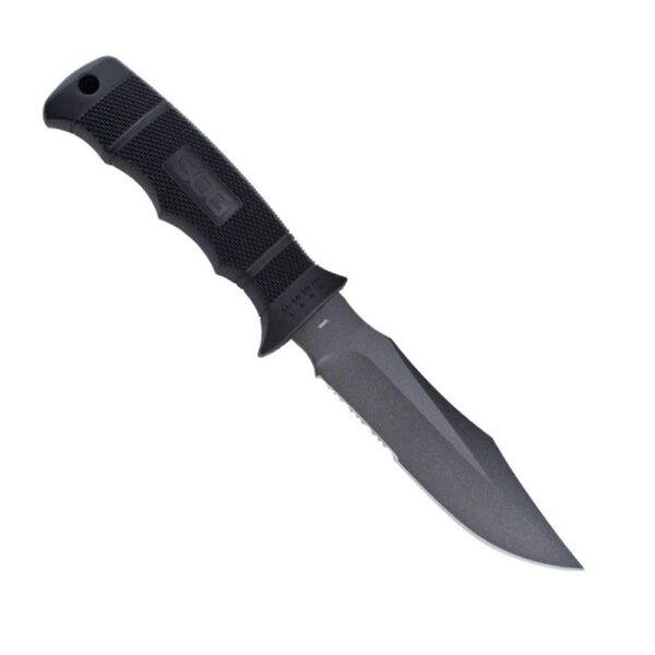 SOG Seal Pup Fixed Blade Knife 4-3/4" Clip Point Blade Black with Nylon Sheath - Precision Shot Firearms