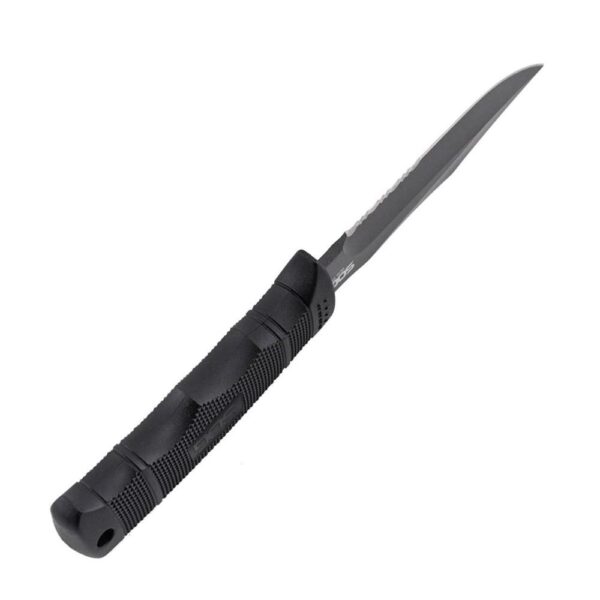 SOG Seal Pup Fixed Blade Knife 4-3/4" Clip Point Blade Black with Nylon Sheath - Precision Shot Firearms