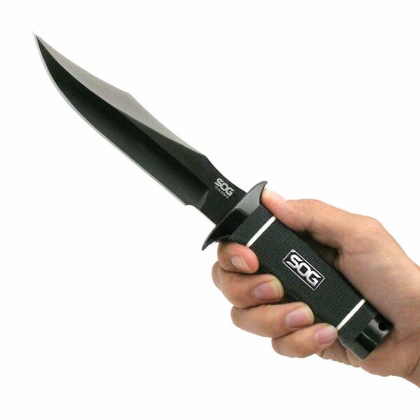 SOG Tech Bowie Knife 6.4" Blade Black - Precision Shot Firearms