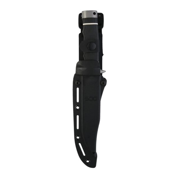 SOG Knives Tech Bowie Knife 6-2/5" Fixed Clip Point Blade Black Box - Precision Shot Firearms