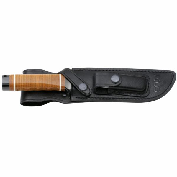 SOG Super SOG Bowie Knife 7.5" Blade Brown Leather - Precision Shot Firearms