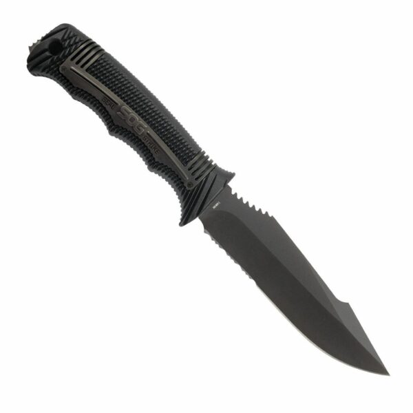 SOG SEAL Strike Knife 4.9" Partially Serrated Blade Black - Precision Shot Firearms