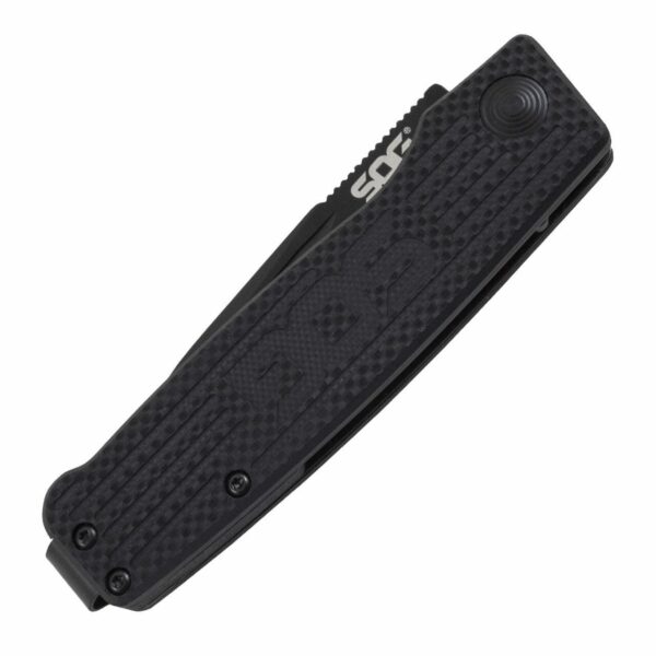 SOG Terminus Bowie Folding Knife 3" Blade Black - Precision Shot Firearms