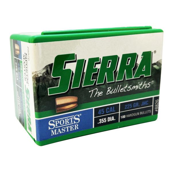 Sierra Pistol Bullets 45 CAL 225 GR JHC 100/ct - Precision Shot Firearms